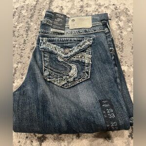 Silver Jeans Blue Denim with Distinctive Stitching